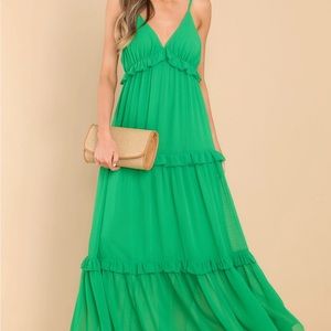 Always Be Yourself Green Maxi Dress